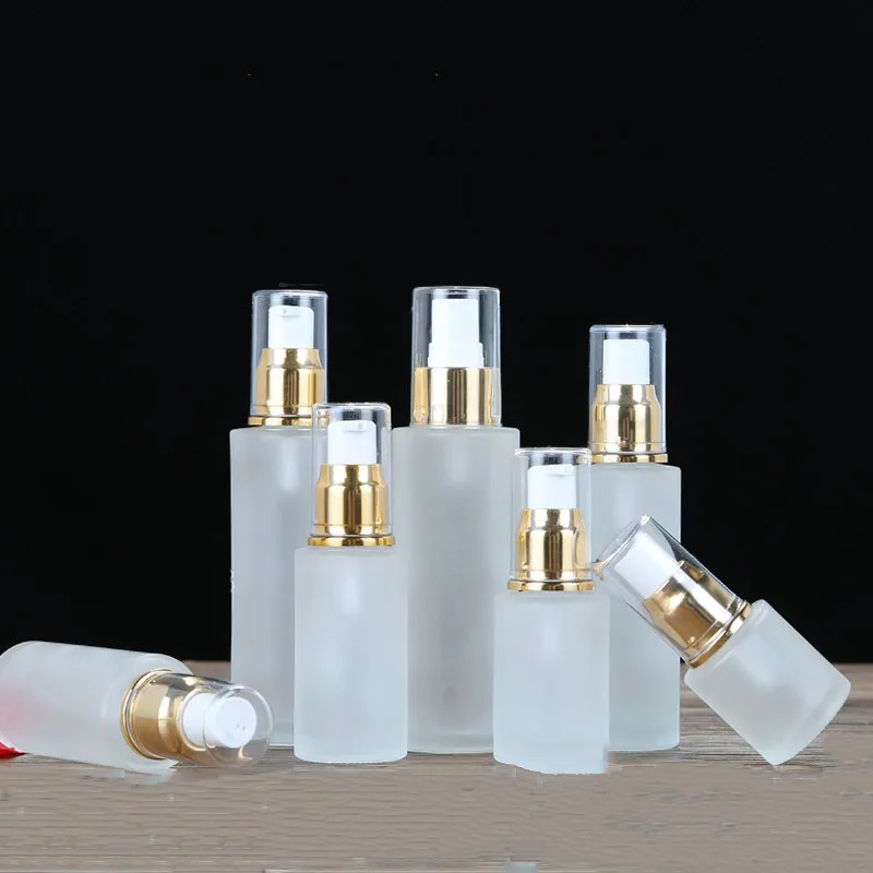 

20ml Beauty Spray Lotion Pump 30ml Glass Toner Bottles 40ml Cosmetic Containers Bottles 50ml 60ml Empty Emulsion Bottle 100ml