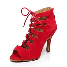 Новинка; ; красные замшевые туфли для латинских танцев; бальные туфли с открытым носком; все размеры