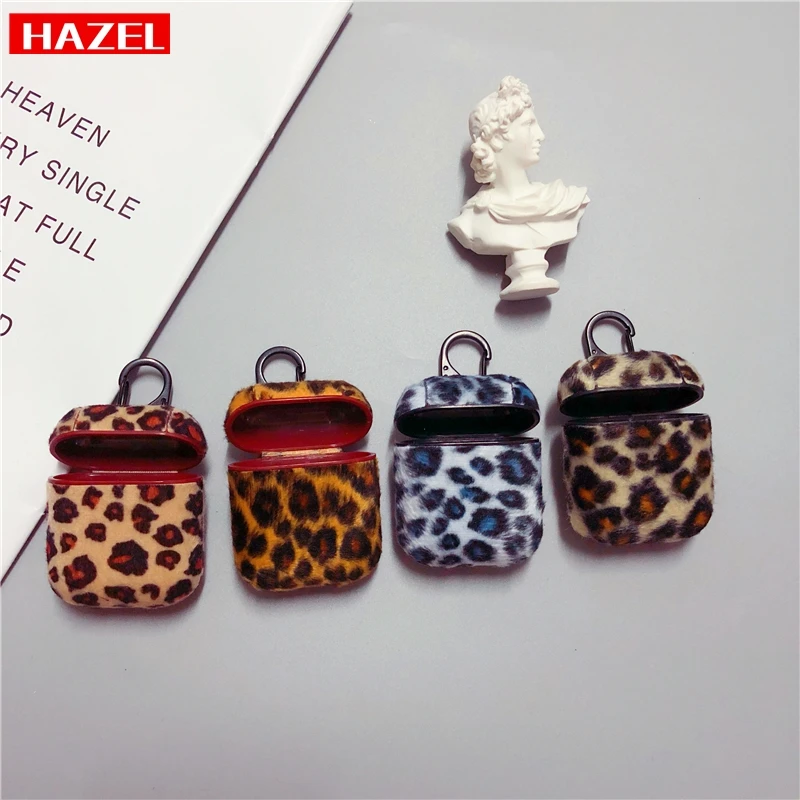 

Hot fashion Leopard Wireless Earphone Cover Bag Airpods case for Apple Airpods1/2 all inclusive Bluetooth headset protection box