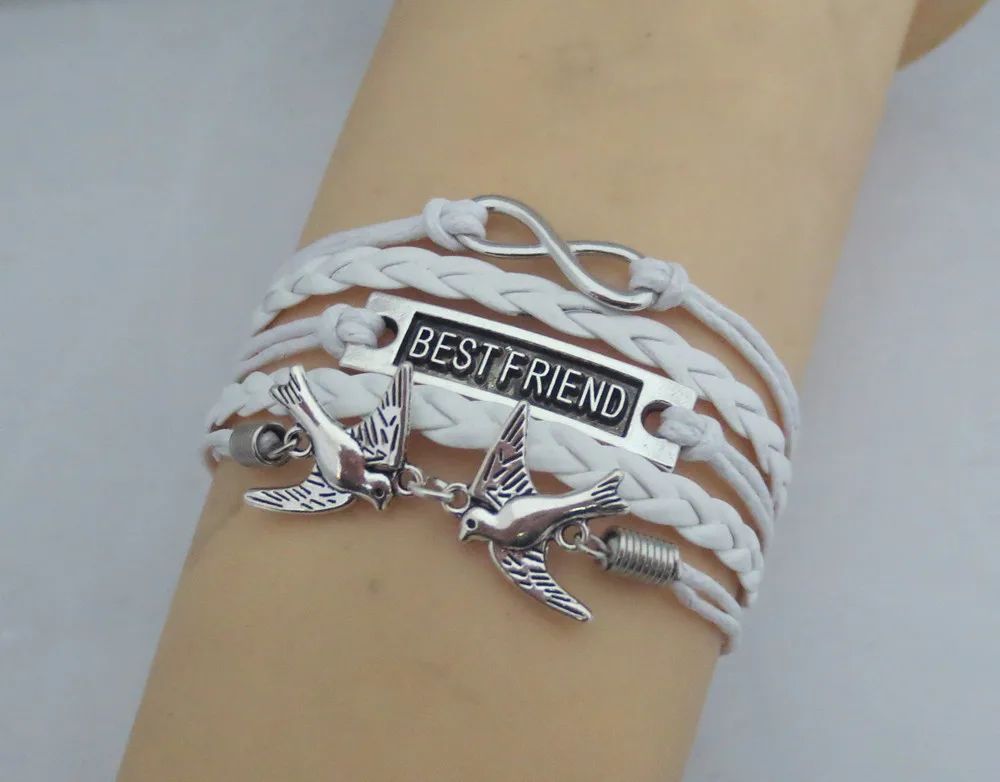 infinity white bracelets charm best friend bracelets fashion boys and