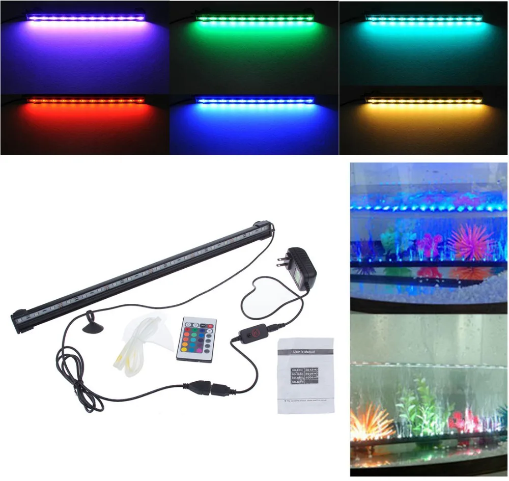 SMD 5050 18LEDs 6W 46CM RGB Color LED Fish Tank Plant Aquarium Light