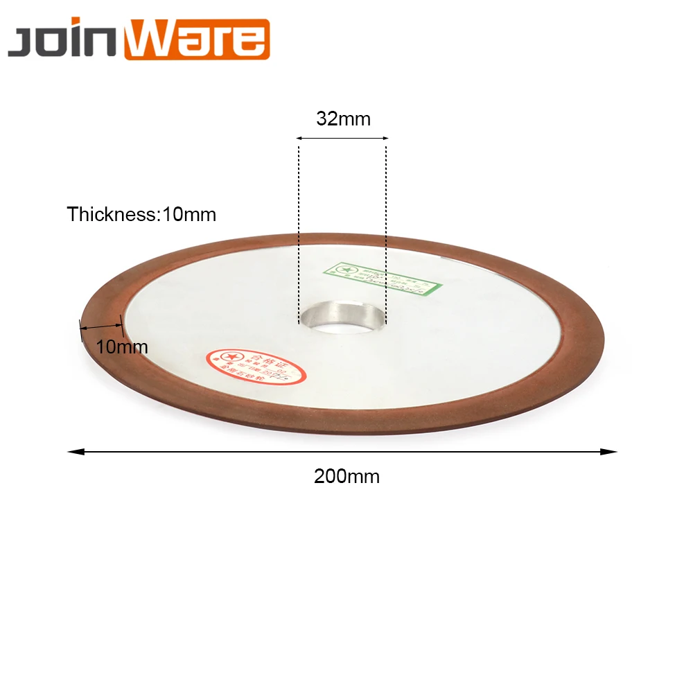 200x32x10x10 мм Алмазный шлифовальный круг из смолы, шлифовальный диск для твердосплавного металла, абразивный инструмент 150#8 дюймов