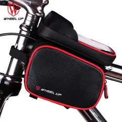 Колесо до 6,2 дюймов велосипедная сумка с сенсорным экраном Передняя рамка сотовый телефон велосипедная сумка MTP дорожная велосипедная