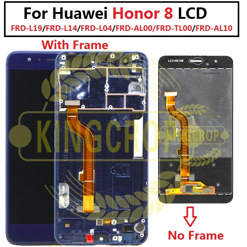 Для Huawei Honor 8 Lite ЖК дисплей сенсорный экран дигитайзер Honor8 для с корпусом FRD L19 L09