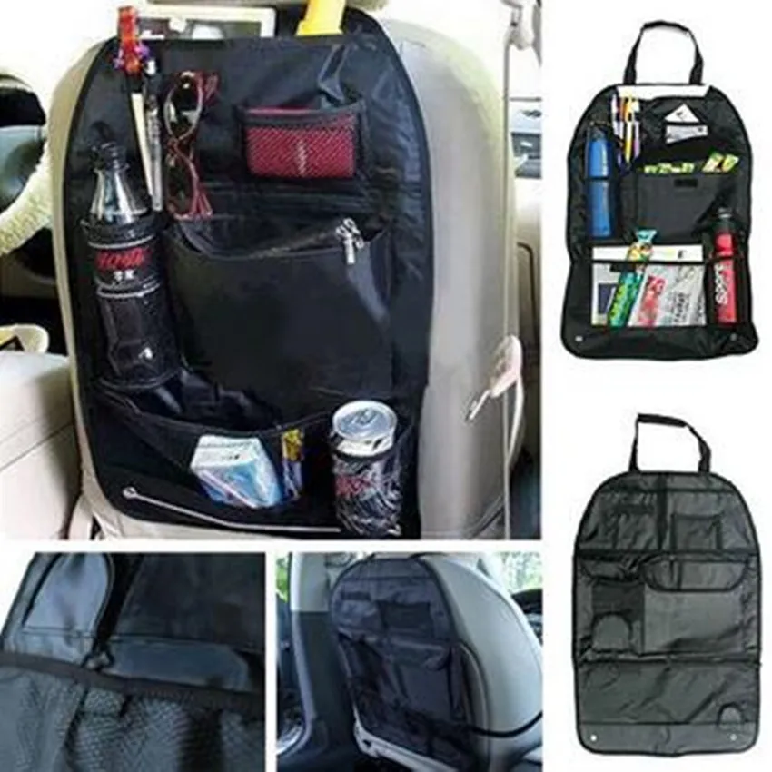 

Car Auto Care Seat Back Protector Cover Storage Bag Pouch For Children Kick Mat Mud Styling Car Cases Car Interior Decoration