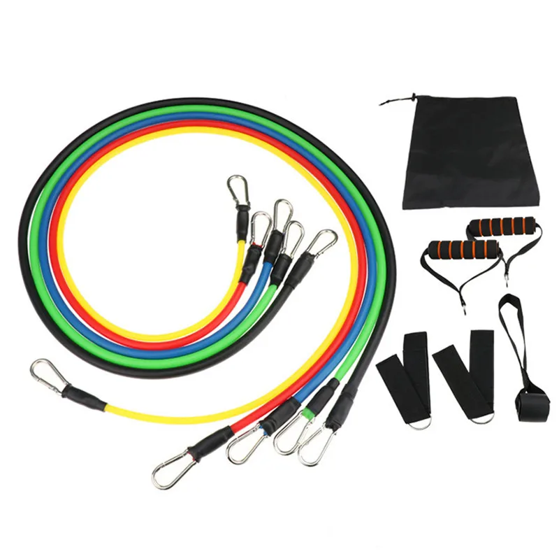 

11pcs/set Expander Resistance Bands Pull Rope Fitness Exercises Resistance Bands Latex Tubes Crossfit Training Exercise Yoga kit