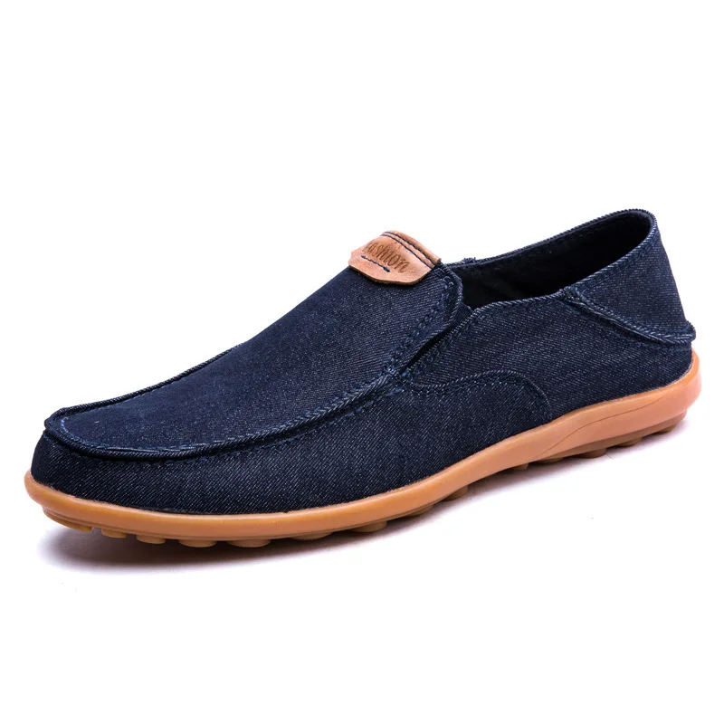 Merkmak/Мужская обувь; лоферы; повседневные водонепроницаемые мокасины; Новая Летняя мужская обувь для вождения; дышащие мужские лоферы на плоской подошве; мокасины; Размеры 37-46 - Цвет: Blue Shoes