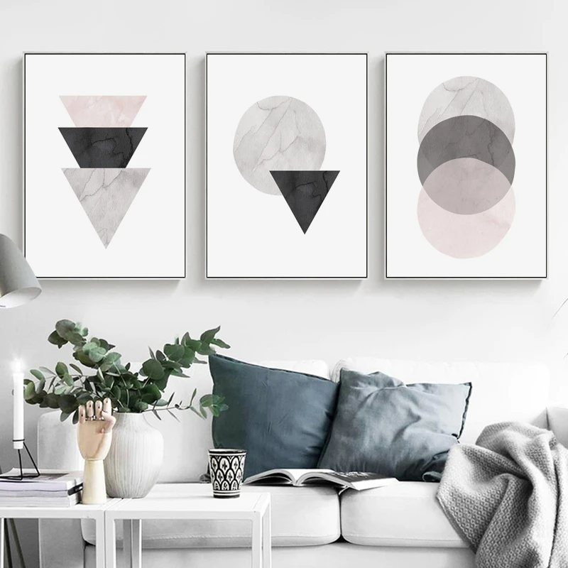 

Nordic Decoration Geometric Wall Art Canvas Poster and Print Canvas Painting Decorative Picture for Living Room Home Decor