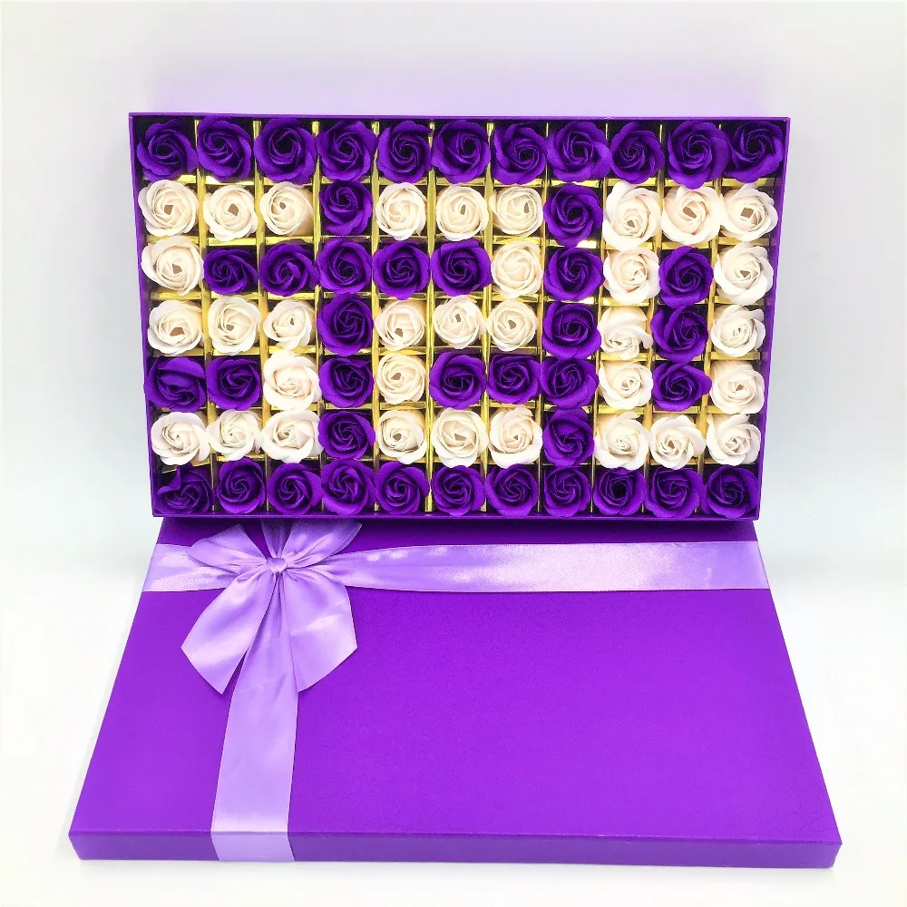 520 Rose Soap Flower Scented Soap Flower Petals 77 Heads With Box For