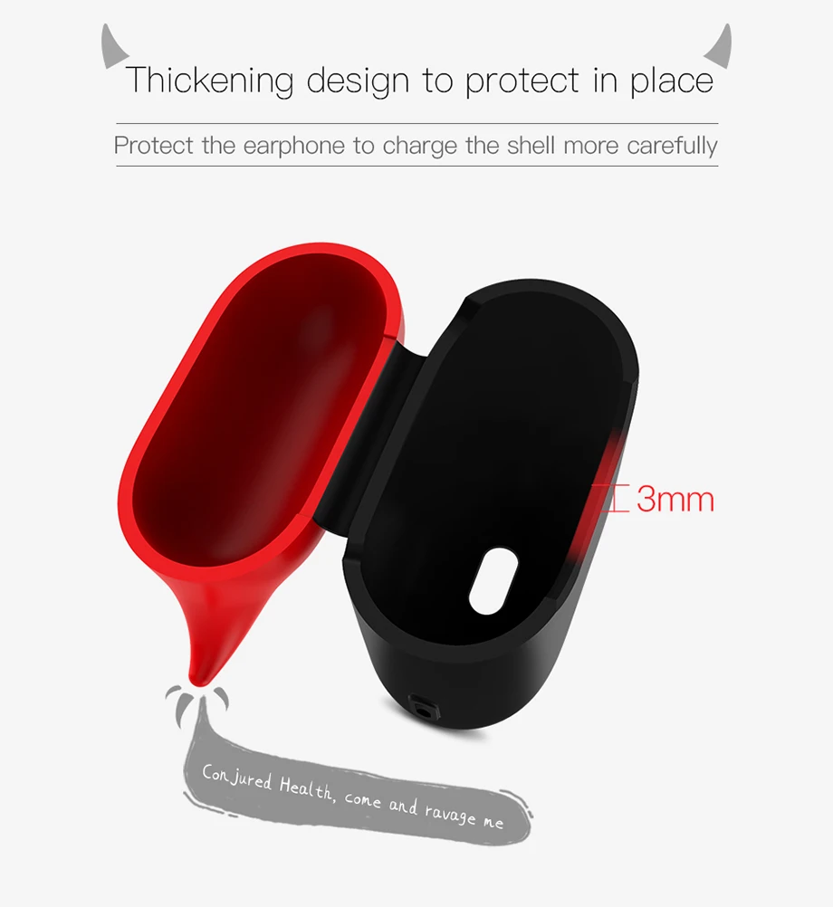 IKSNAIL милый дьявол чехол для Apple Airpods беспроводной Bluetooth сумка для наушников силиконовые наушники интимные Аксессуары Защитный Ремешок Крышка