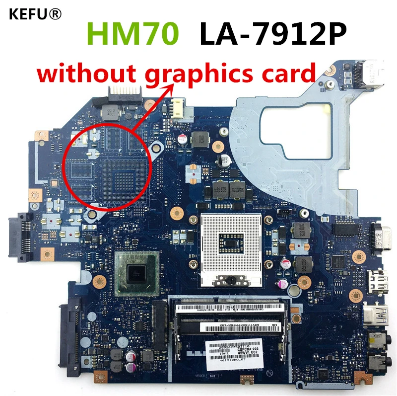 Материнская плата KEFU для ноутбуков Acer материнская V3 571G NBC1F11001 Q5WVH SJTNV HM70 100%