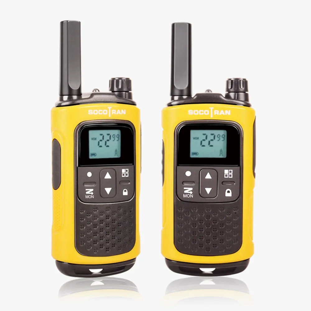 Лицензия FRS/GMRS Walkie Talkies двухстороннее радио с перезаряжаемой батареей 0,5 Вт 22CH VOX ЖК-экран Socotran T80