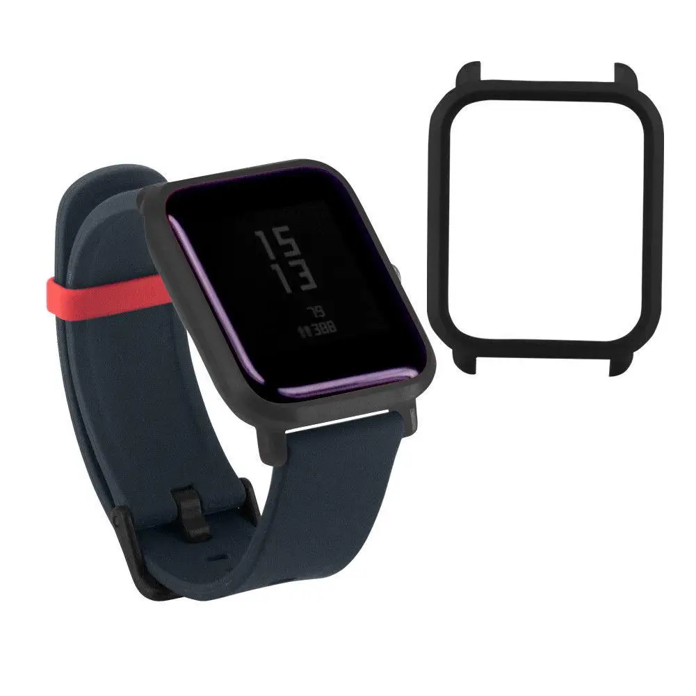 

Dust-proof Protector Frame Colorful Case Shell Solid Color Silicone Dial Protective Cover Bumper for Xiaomi Huami Amazfit Bit