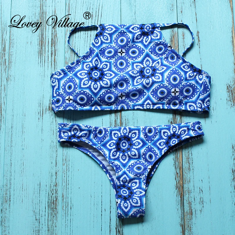Lovey Village Swimwear Sexy Women Bikini Sport Micro Biquini Bathing