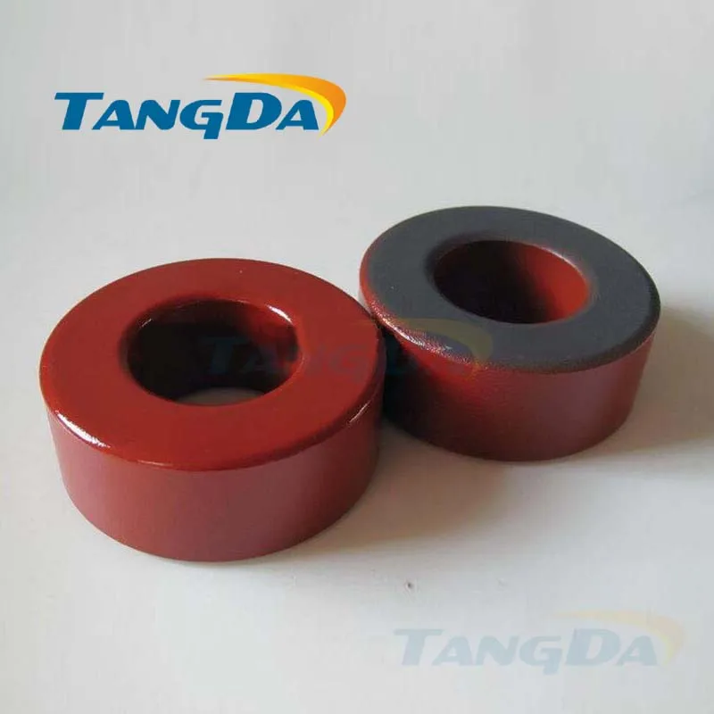 

Tangda Iron powder cores T184-2 OD*ID*HT 47*24*18.5 mm 24nH/N2 10uo Iron dust core Ferrite Toroid Core Coating Red gray