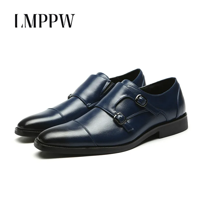 

2019 Autumn New Men's Business Leather Shoes Fashion Men's Derby Brogue Shoes Italian Style Pointed Men Dress Wedding Shoes 2A