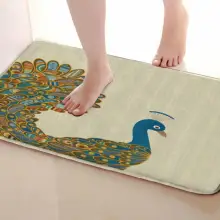 Павлин Стиль Коврик для ванной комнаты, смешной Противоскользящий коврик для ванной, занавески для душа s аксессуары, соответствующие вашей душевой занавеске