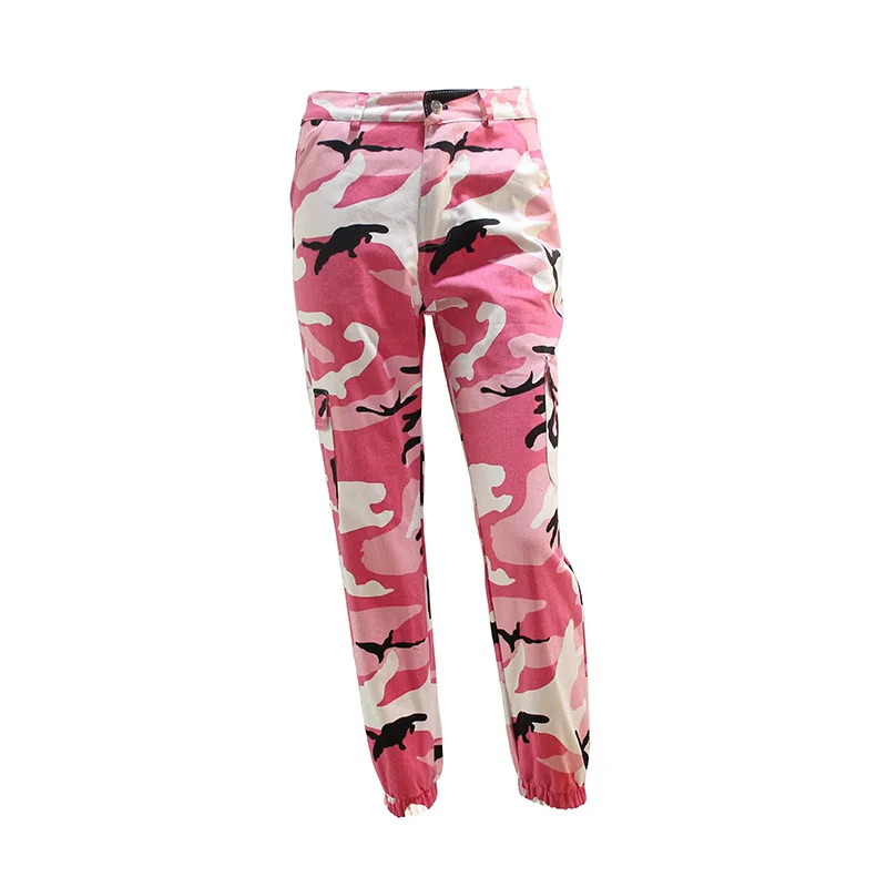 Full pants Womens Camouflage Pants high waist Military Pant Fashion purplepink Camo Loose Pant Jogger Pant Hiphop Trousers HOT (7)