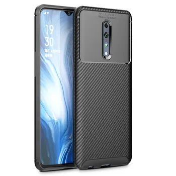 

30pcs/lot For OPPO Reno Z Shockproof Carbon Fiber Ultra Slim Armor TPU Case For OPPO Reno Z