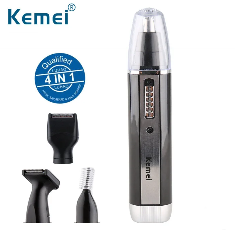 Kemei KM-6630 4 в 1 Профессиональная Мода Электрический перезаряжаемый триммер для носа и ушей Триммер для волос для лица Триммер для волос