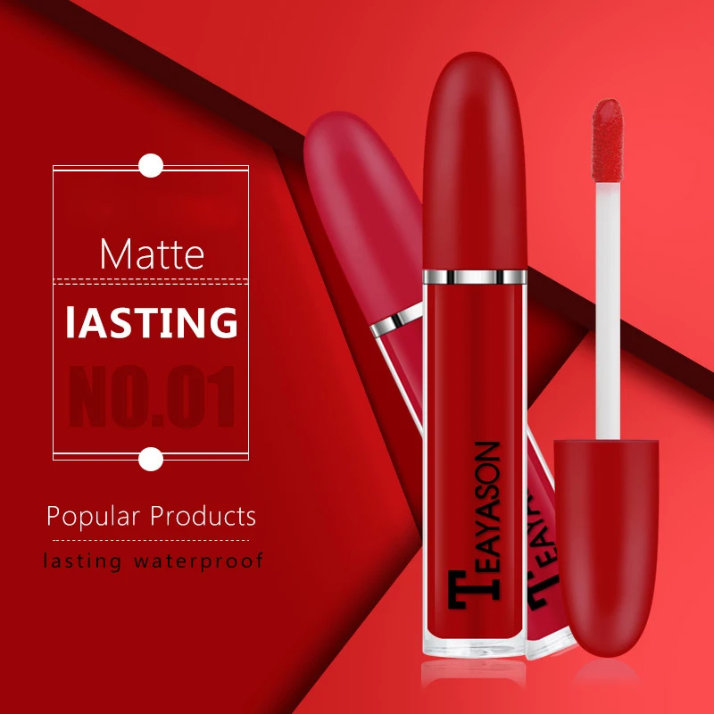 12-Batom-Cor-Fosca-Long-lasting-Rosa-Prova-D-gua-Lip-Gloss-Vermelho-Matiz-Maquiagem-Nude (2)