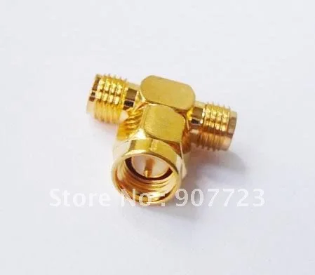 

SMA Male To Dual 2 SMA Female Triple T Wifi Antennas Adapter Connector