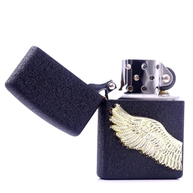 Металлический значок золотого крыла для бензиновой зажигалки ZIPPO DIY клей на
