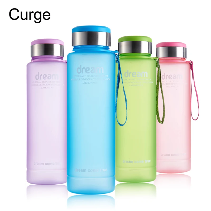 

CURGE 2017 Plastic Tour Water Bottle With Storage Cover Tritan Drink Water Bottles BPA free