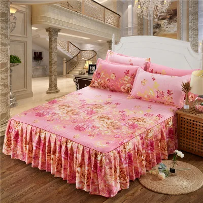 Стиль и новая ткань 150 см* 200 см кровать юбка сделать ваш дом более удобным - Цвет: Бургундия
