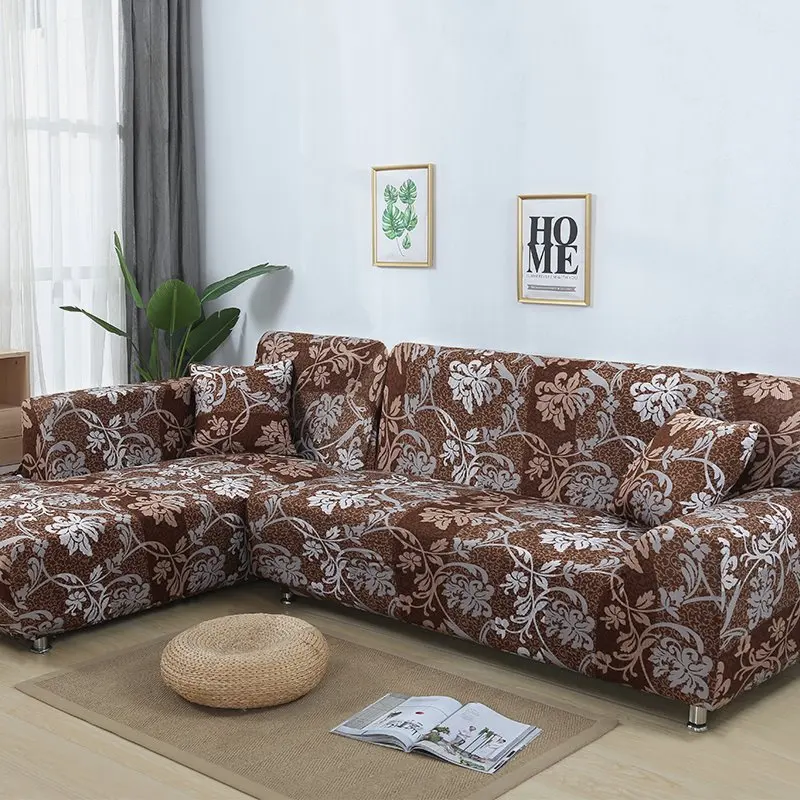 2 шт. чехол для г-образного дивана секционный диванчик чехол эластичный стрейч шезлонг Чехлы угловой диван-Чехол Европейский стиль