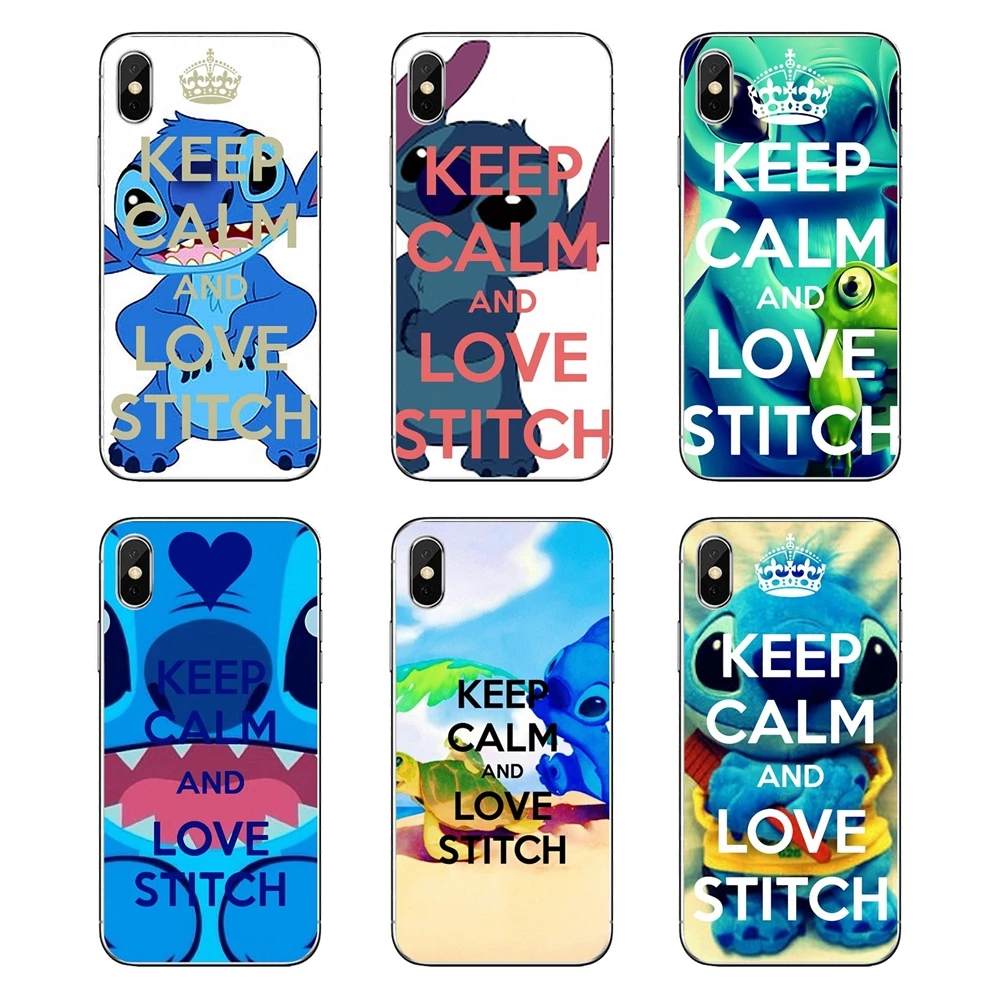 

keep calm and love stich Art For Samsung Galaxy Note 8 9 S9 S10 A8 A9 Star Lite Plus A6S A9S Soft Transparent Cases Covers