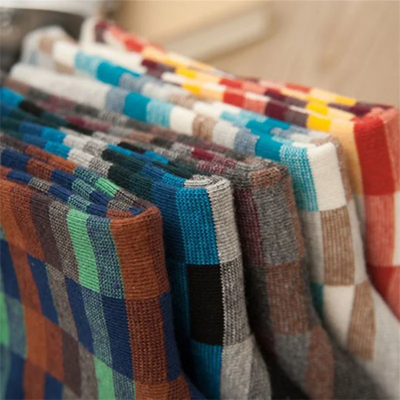

Mantieqingway Fashion Colorful Cotton Socks for Mens Autumn Winter Business Leisure Breathable Socks Male Warm Long Tube Sock
