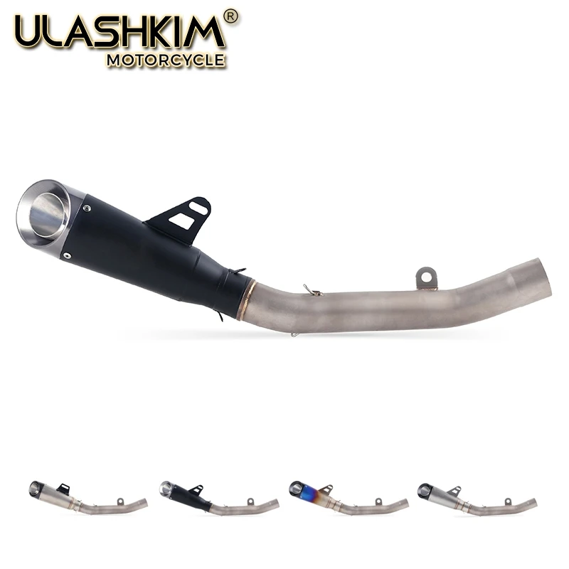 

Motorcycle Full System Exhaust Muffler Modified Middle Link Pipe Slip On For kawasaki Z800 2013 2014 2015 2016