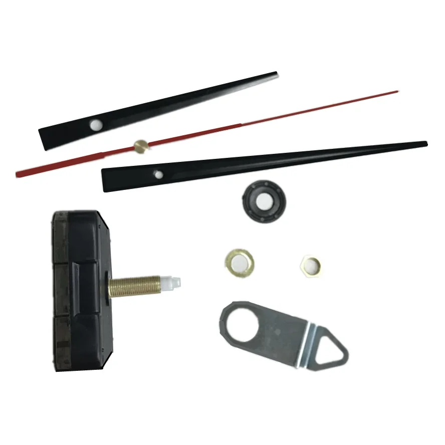 

10 sets DIY Clock Black Quartz Watch Wall Clock Movement Mechanism with hook Parts Repair Replacement Essential Accessories