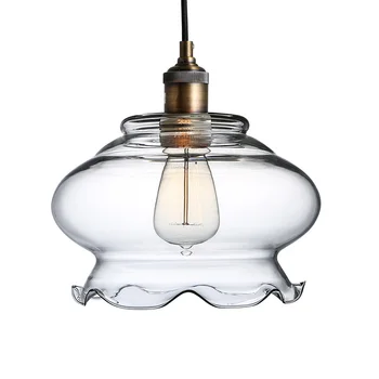 

Loft Retro Glass Goldfish Bowl E27 Pendant Light For Dining Room Bar Living Room Dia 24cm Ac 80-265v 1500