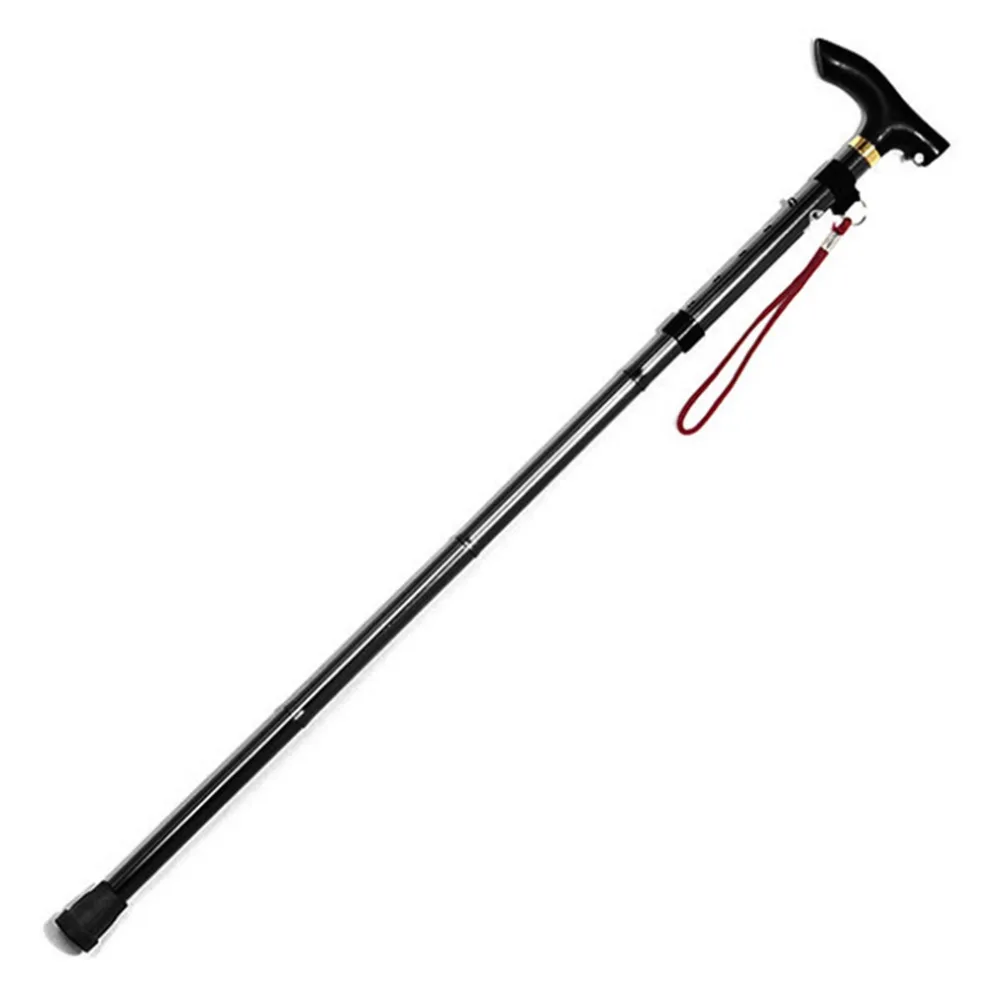 Bastón senderismo Trekking rastro ultraligero 4-sección ajustable bastones de aleación de aluminio plegable bastón de Palos Bastón senderismo Trekking rastro ultraligero 4-sección ajustable bastones de aleación de aluminio plegable bastón de Palos