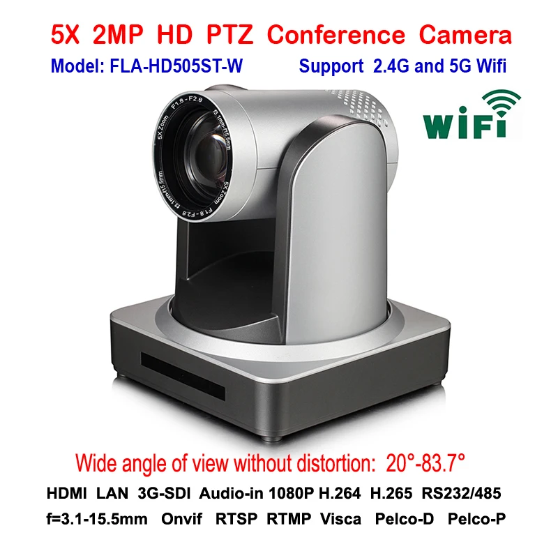 2mp 1080p60 HD فيديو ip 3G-SDI آلة تصوير مؤتمرات Wifi 5x التكبير واسعة زاوية ل اللاسلكية الصوت الفيديو نظام المؤتمرات