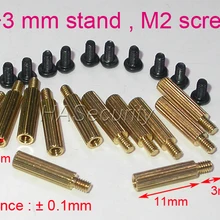 12 шт. 11+ 3 мм латунная Статуэтка/brace/puncheon с M2-4mm винт для камеры безопасности модуль печатной платы установка в сборе