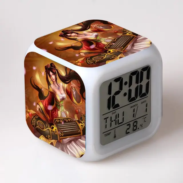 League of Legends Alarm Clock,Glowing LED Color change digital alarm