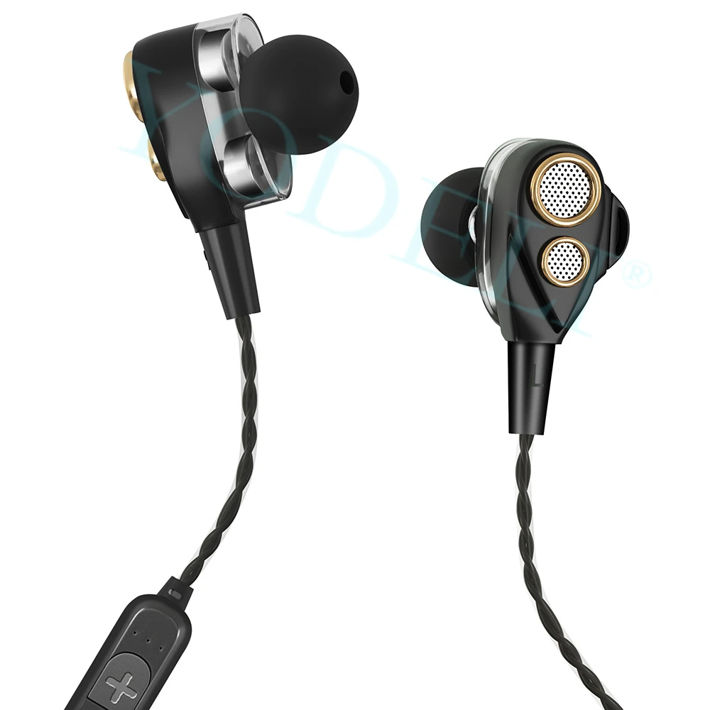 Bluetooth Earphone Stereo Wireless Headphones Double Unit Driver Speaker Support TFSD Card Earbuds Headset with Mic for Phone (1)