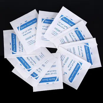 

100Pcs/lot Non-Woven Gauze Swabs Braces Support Sterile Wound Gauze Sponges Cotton Safe Dressing Pads