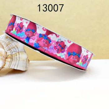 

Free shipping 50 yard per size cartoon printed grosgrain ribbon 13007