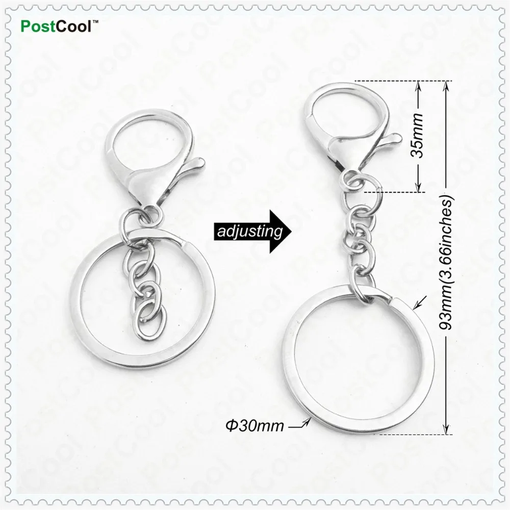 PostCool 18 различных стилей держатель для ключей 1" 16" 1" 20" металлический кошелек цепи ремней джинсовый брелок для ключей анти-Потеря