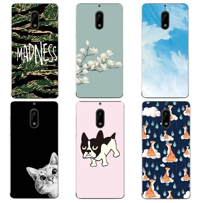 Sky Soft Clear TPU Phone Case For Nokia3 5 6 8 N540 N640 N535 N830 Coque Fox Cat Dog Printed Protective ShellCover Free Shipping | Мобильные