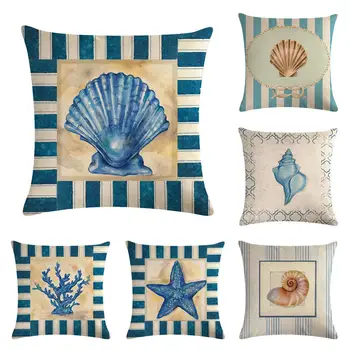 

Conch series --2HomerDecor Cushion Cover Throw Pillowcase Pillow Covers 45 * 45cm Sofa Seat Cushion Decorative