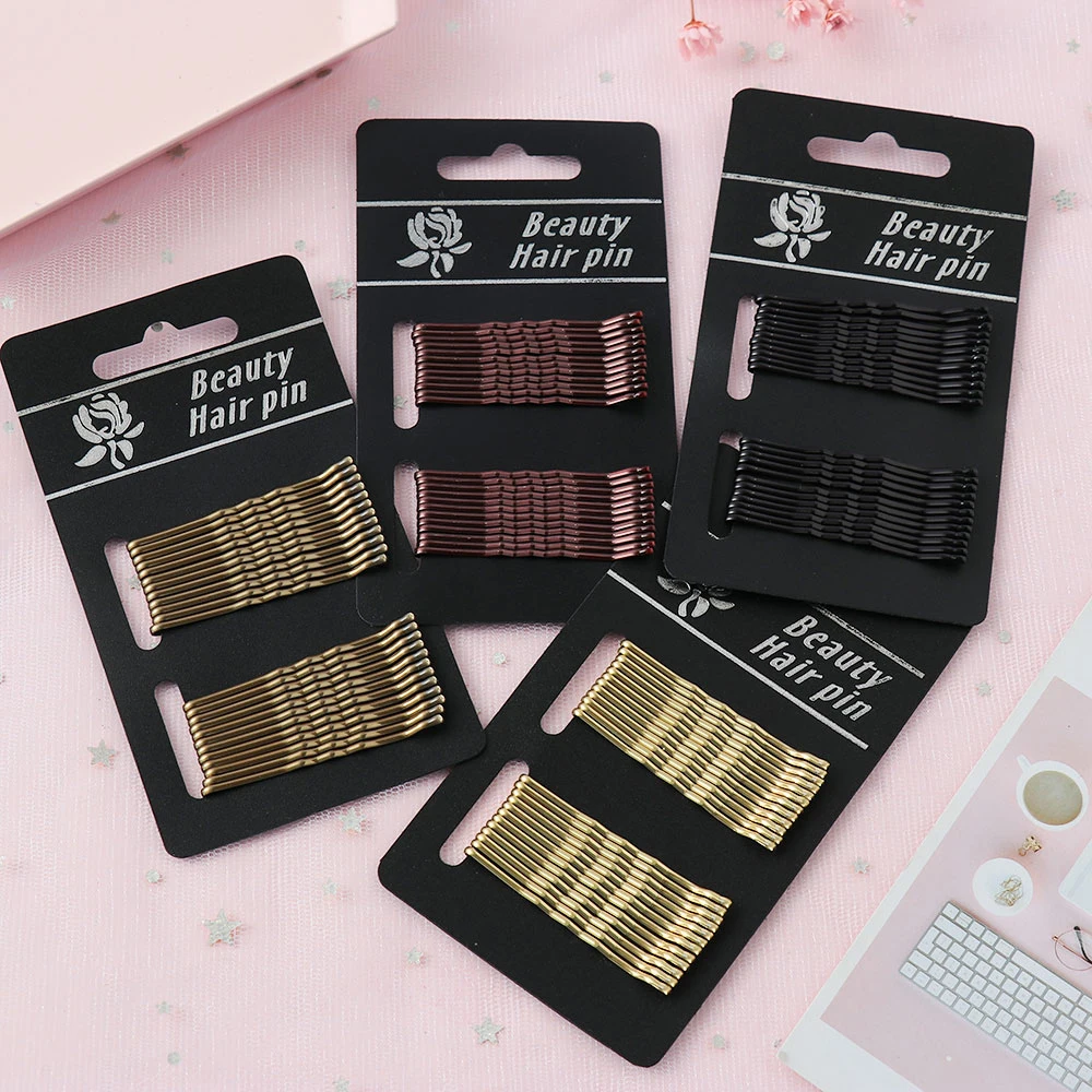 

About 24Pcs/Pack Headbands Hairpins Black Brown Basic 5 CM Barrettes Female Hair Clips for Women Girls Hair Styling Accessories
