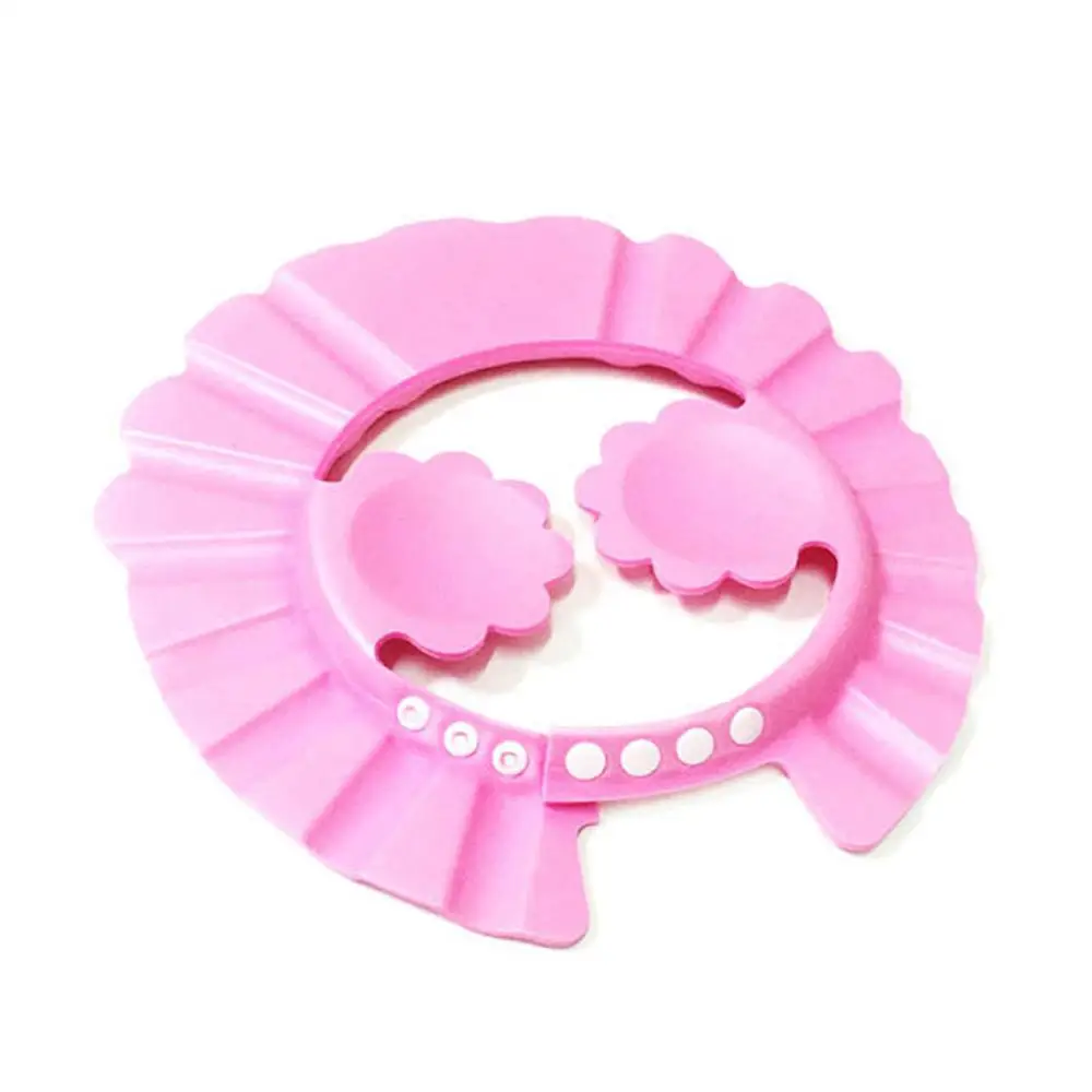 4 шт. резиновая желтая утка семья плавающая Ванна игрушка+ детский шампунь для купания шапочка для душа - Цвет: Розовый