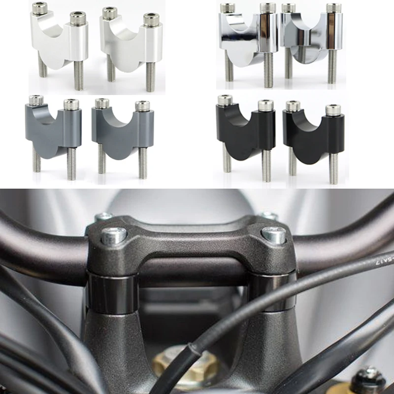 

For Honda CRF150 CRF230L CRF250L XR250R XR600R XR650L 22mm 7/8" Fat Bar Handlebar Mounting Risers Motorcycle CNC Billet Aluminum