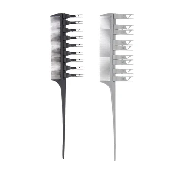 

New Women Highlighting Sectioning Dyeing Coloring Comb With Hook Double Side Multi-function Brush Styling Tool