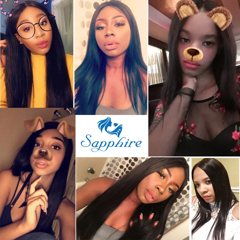 Sapphire Peruvian Straight Hair 1/3 Bundle Deals 100% Real Human Hair Extension Free Shipping Natural Color Human Hair Bundles